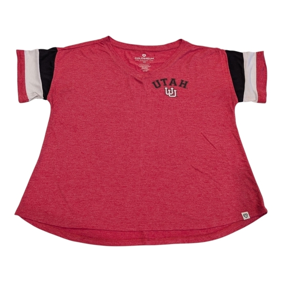 Colosseum Tops - Colosseum Red and Black Utah Utes Tee